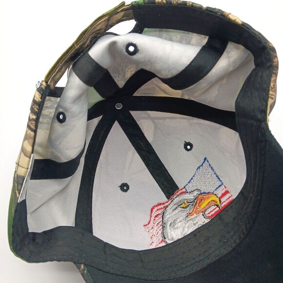 USA American Flag Eagle Patriotic Baseball Hat Cap Trucker Mossy Oak Camo Adjust - Picture 7 of 8